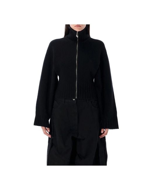 The Attico Zwarte Gebreide Vest Aw25 in het Black