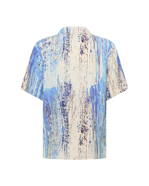 carlo colucci Blue Short Sleeve Shirts for men