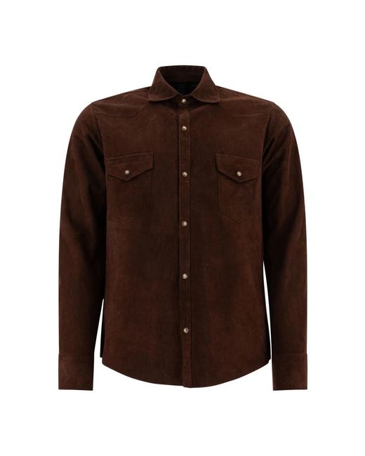 Tagliatore Casual Shirts in het Brown voor heren