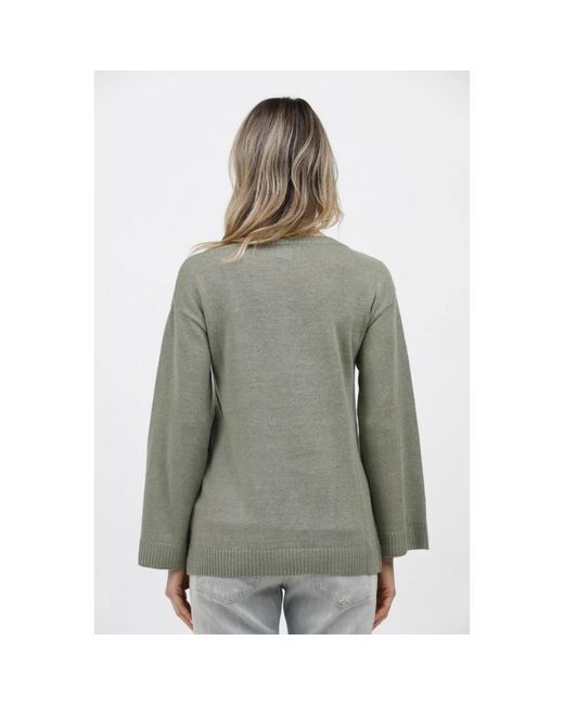 Max Mara Gray Round-Neck Knitwear