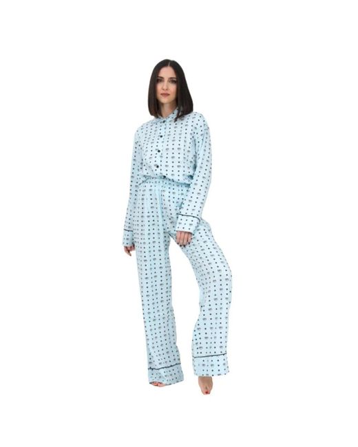 Chiara Ferragni Blue Pyjamas