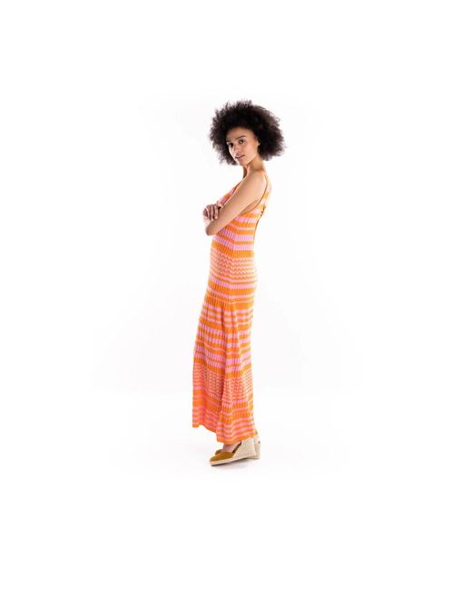 Akep Orange Knitted Dresses