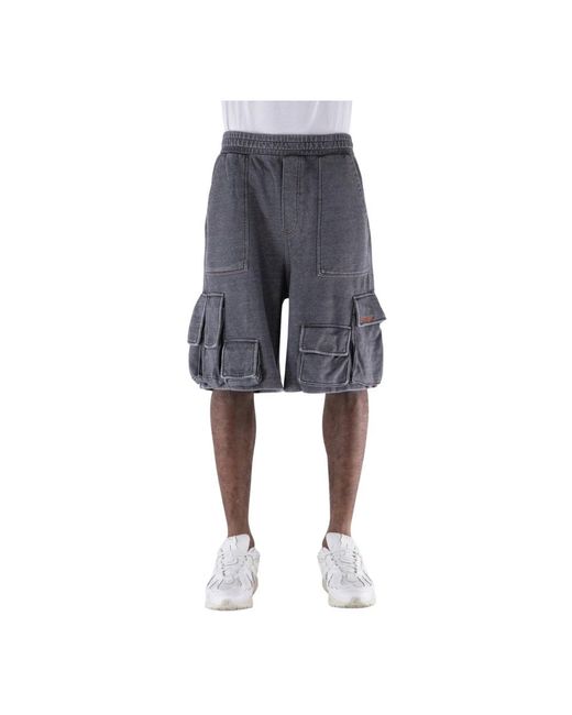we11done Cargo denim-ähnliche shorts in Blue für Herren