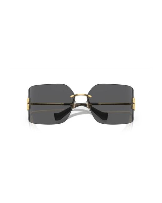 Miu Miu Gray Mu 54ys Square-frame Metal Sunglasses