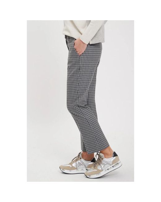 Via Masini 80 Gray Cropped Trousers