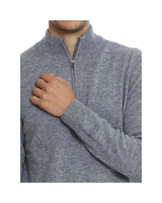 Mc2 Saint Barth Truien & Vesten ,Grijs ,Wol Regent Sweater in het Blue voor heren