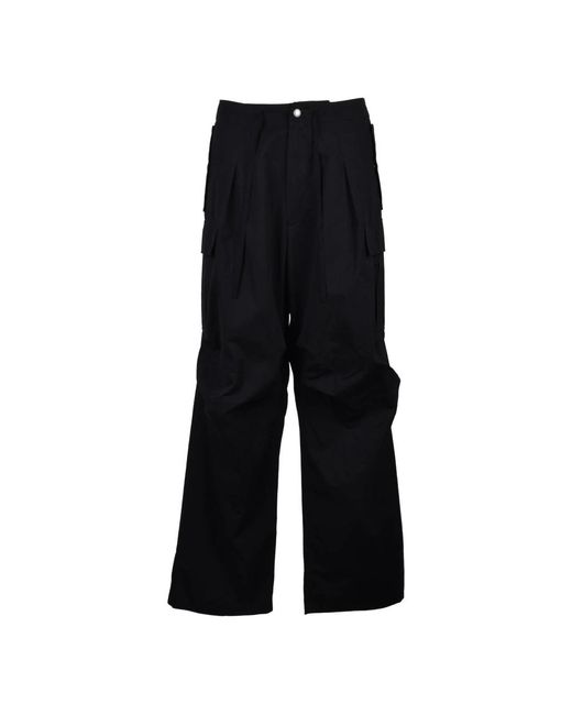 McQueen Black Wide Trousers for men