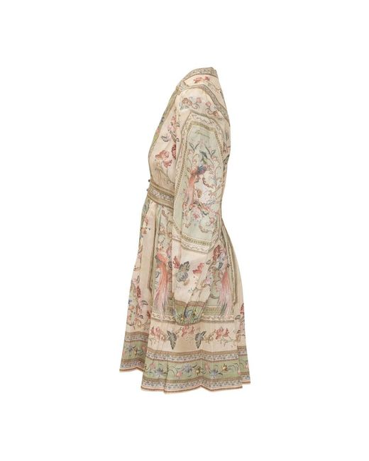 Zimmermann Natural Short Dresses