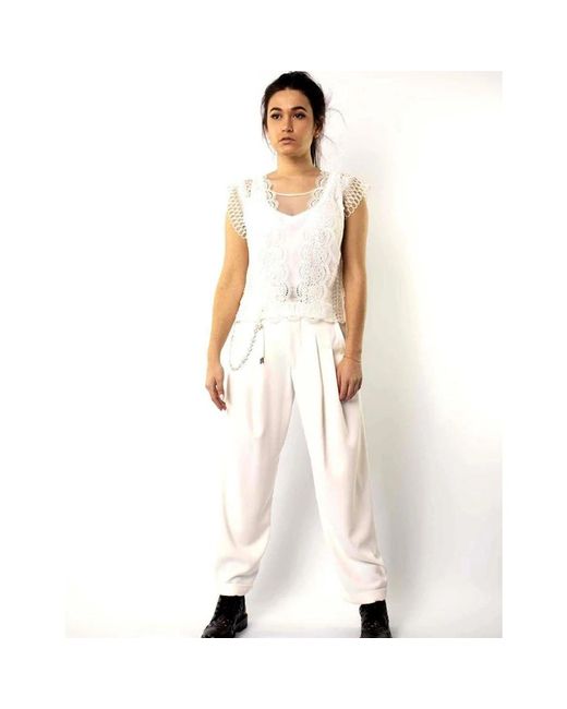 High Natural Wide Trousers