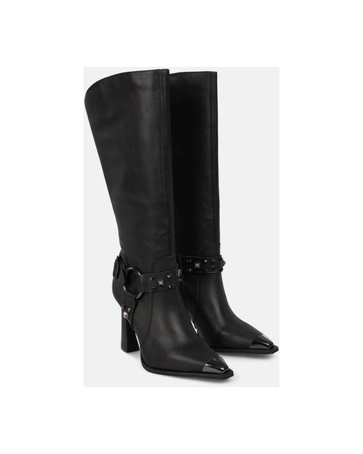 Alma En Pena. Black Cowboy & Biker Boots