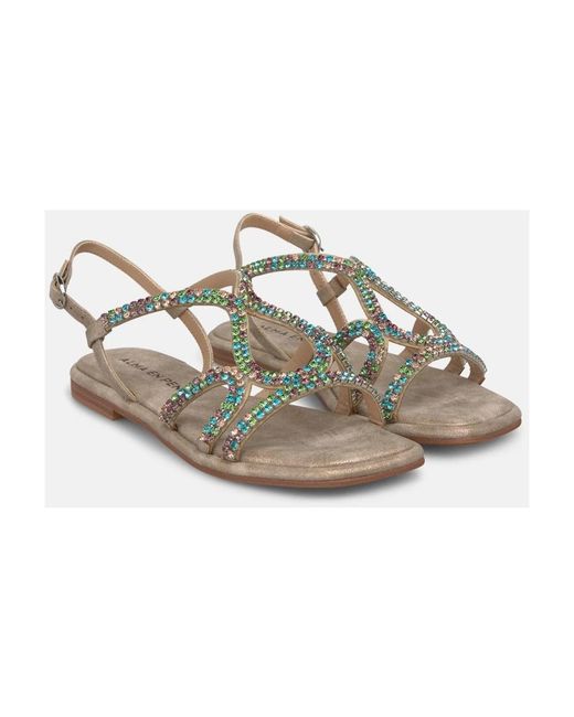Alma En Pena. Metallic Flat Sandals