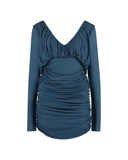 Short Dresses Saint Laurent de color Blue