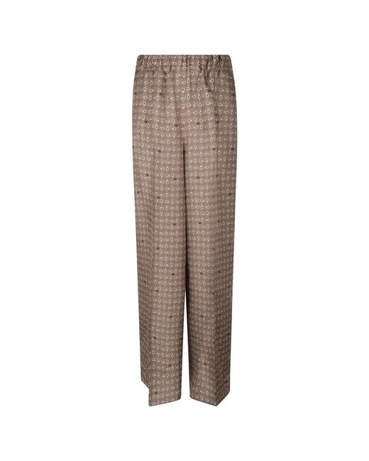 Max Mara Brown Wide Trousers