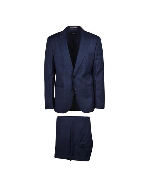 Single Breasted Suits Boss de hombre de color Blue