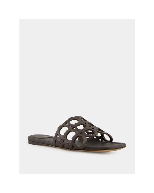 Ferragamo Black Sliders
