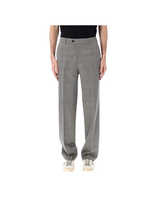 Golden Goose Deluxe Brand Gray Straight Trousers for men