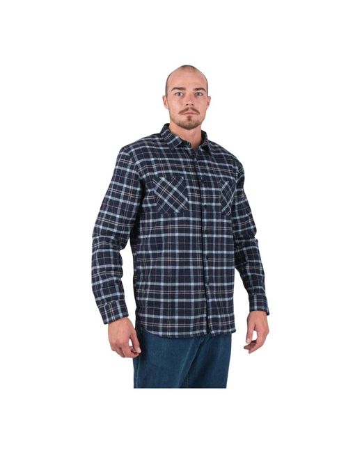 Edwin Overhemden ,Veelkleurig ,Roses Labour Flanel Shirt Blauw in het Blue voor heren