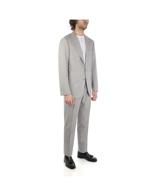 Canali Gray Single Breasted Suits for men