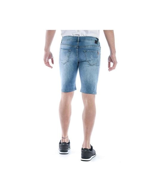 Daniele Alessandrini Blue Denim Shorts for men