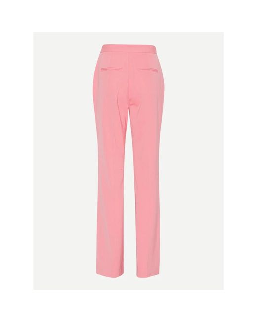 Custommade• Broeken ,Roze ,Wol Peony Slim Fit Broek in het Pink