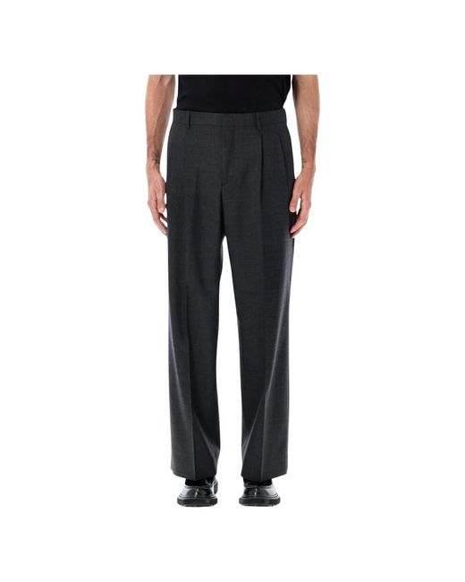 sunflower Weite Plissierte Wollhose in Black für Herren