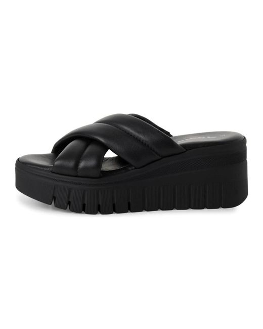 Tamaris Black Wedges