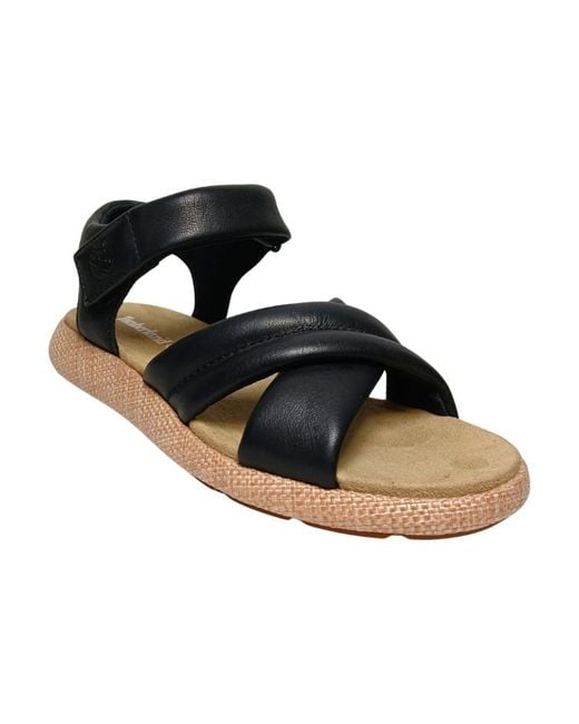 Timberland Black Flat Sandals