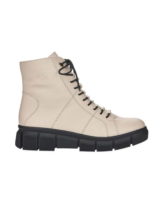 Rieker Natural Lace-Up Boots