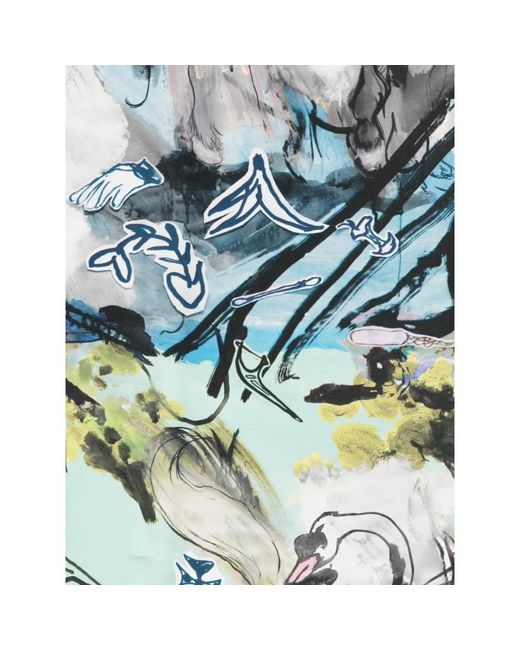 Vivienne Westwood Blue Silky Scarves
