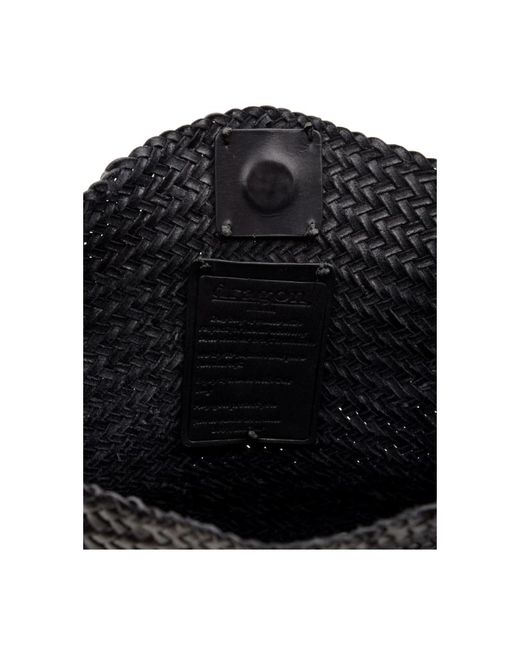 Dragon Diffusion Zwarte Diagonale Weefklep Tas in het Black