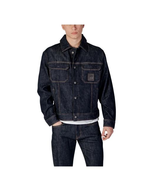 ARMANI EXCHANGE Blue Denim Jackets for men