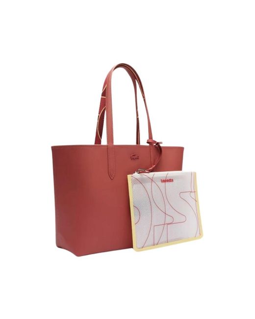 Lacoste Red Tote Bags
