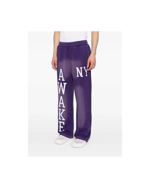 AWAKE NY Purple Sweatpants for men