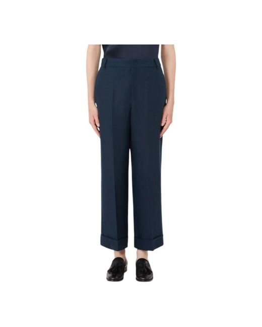 Wide Trousers Max Mara de color Blue