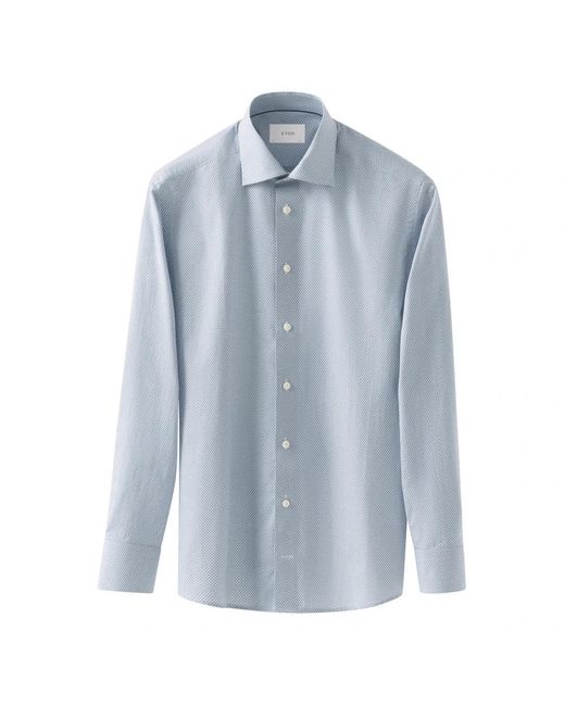 Eton of Sweden Blue Formal Shirts for men