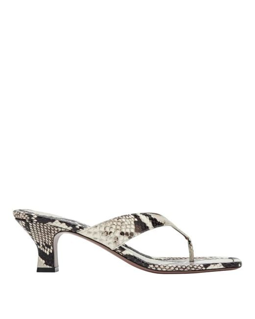 Paris Texas Metallic Heeled Mules
