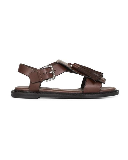 Weekend by Maxmara Brown Flat Sandals