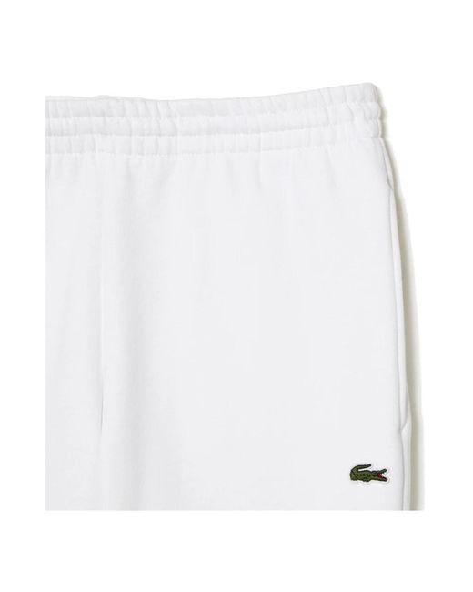 Lacoste Broeken ,Wit ,Katoen Witte Slim Fit Broek Met Logo Borduursel in het White voor heren