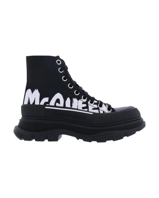 Alexander McQueen Blue Stiefel tread mode sneaker