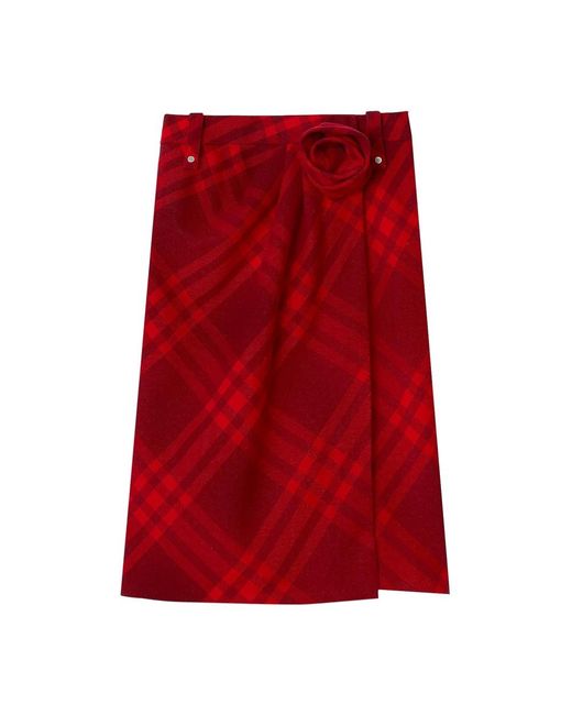 Burberry Red Midi Skirts