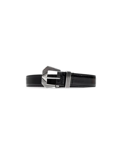 IRO Black Leder Gürtel Traytray