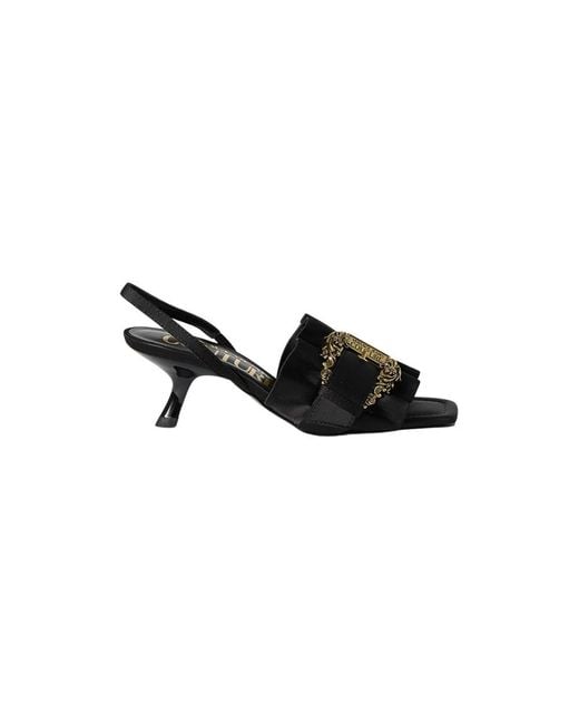 Versace Jeans Couture Black High Heel Sandals