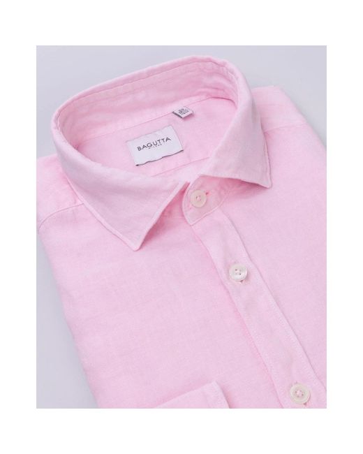 Bagutta Pink Formal Shirts for men
