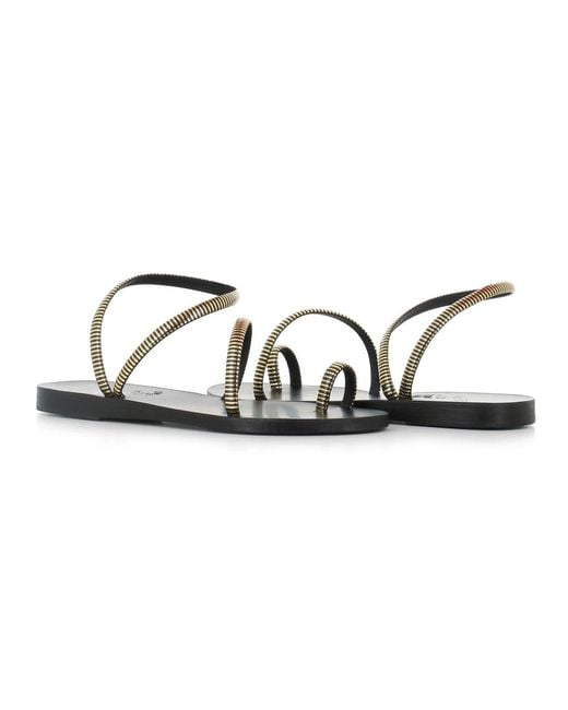 Ancient Greek Sandals Yellow Flat Sandals