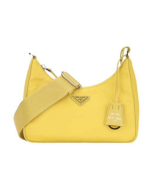 Prada Yellow Shoulder Bags