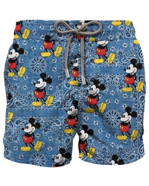Mc2 Saint Barth Blaue Meereskleidung Mit Allover-Print in Blue für Herren