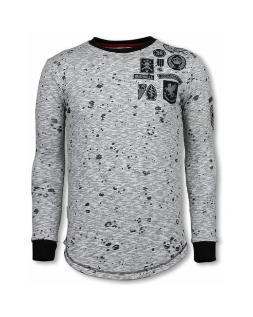 Local Fanatic Gray Long Sleeve Tops for men