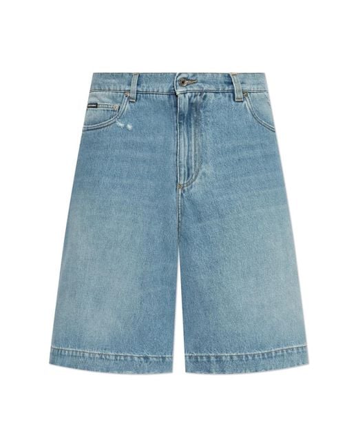 Dolce & Gabbana Blue Denim Shorts for men