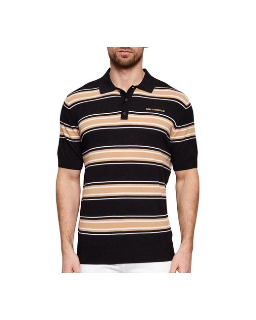 Karl Lagerfeld Black Polo Shirts for men