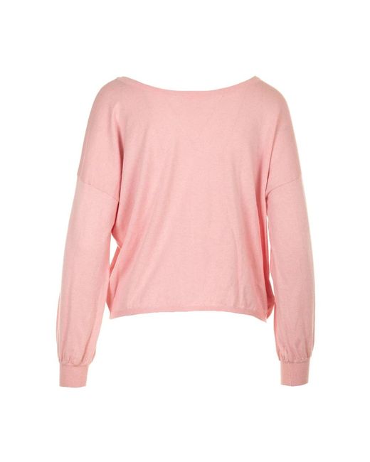 Knitwear > v-neck knitwear Crush en coloris Pink